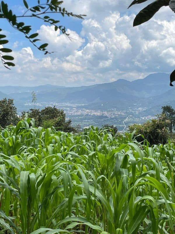 Terreno con bella vista a volcanes y ciudad de Antigua