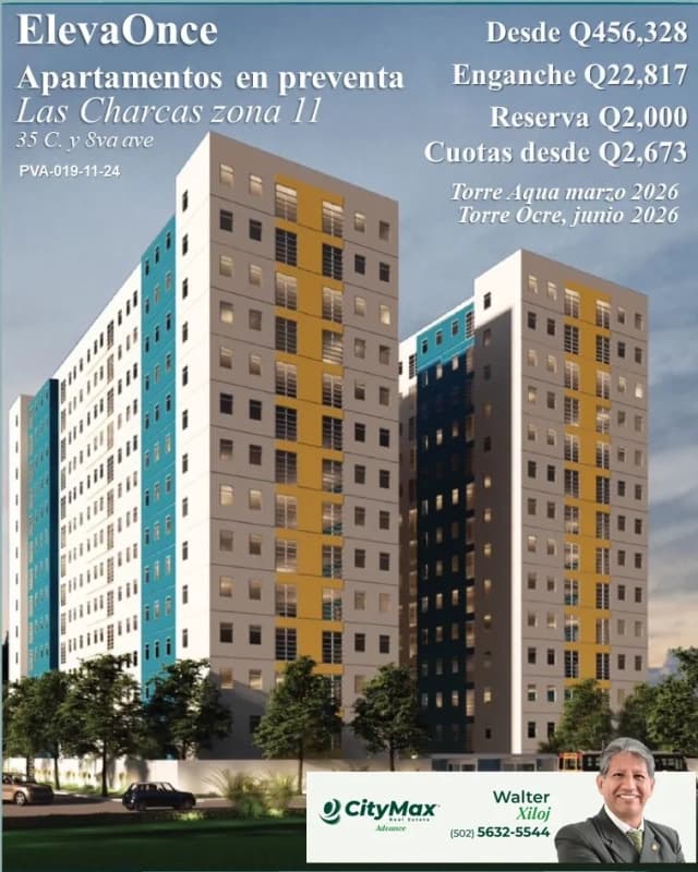 APARTAMENTO PARA ESTRENAR EN ZONA 11 – PROYECTO ELEVA ONCE