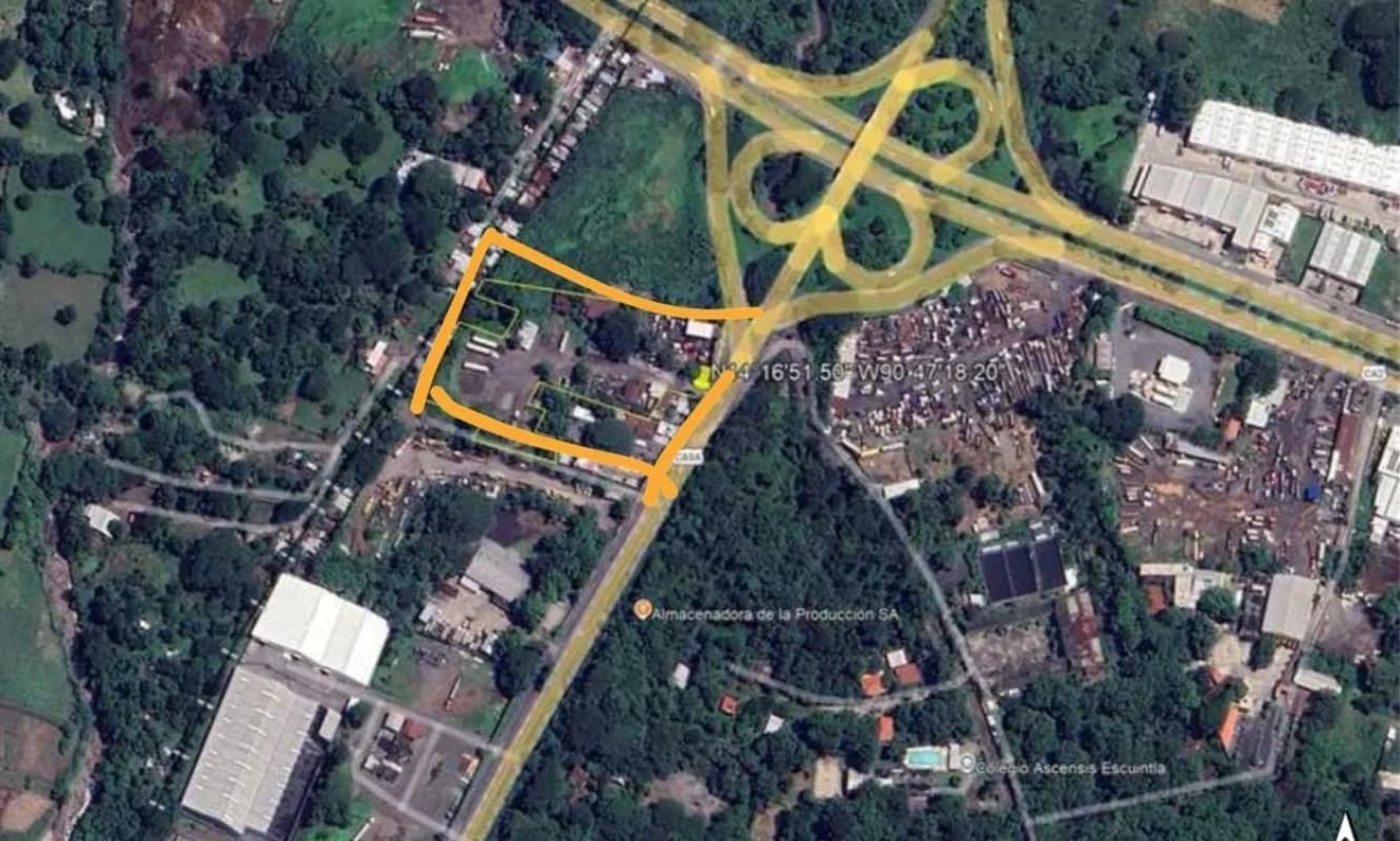 Terreno en Renta Km.59.5 Ruta al  Puerto Quetzal a 1 Km. de Pradera Escuintla