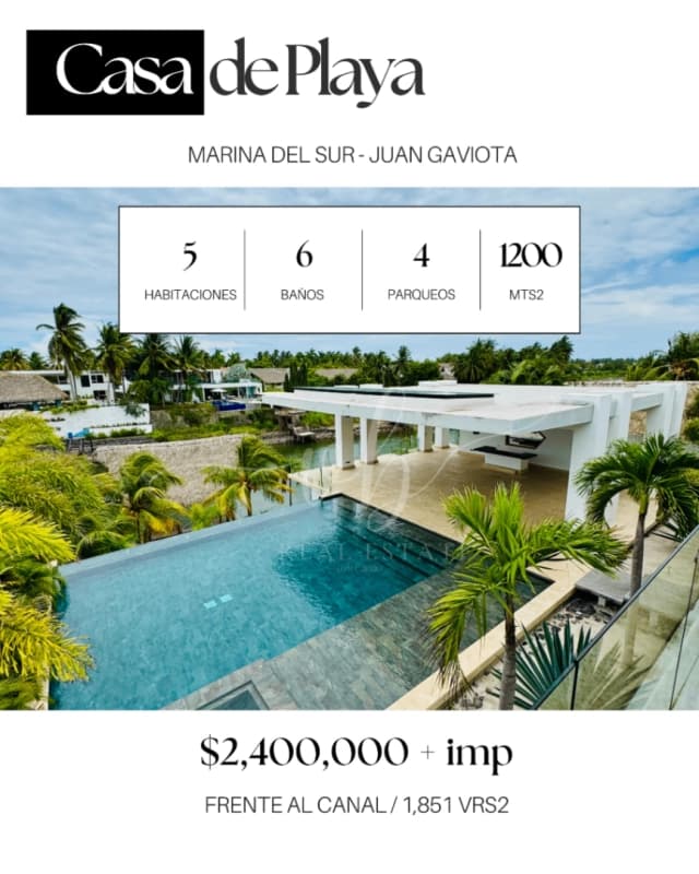 Casa en venta - Marina del Sur (canal)