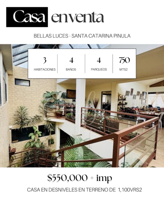 Casa en venta - Bellas Luces - Santa Catarina Pinula