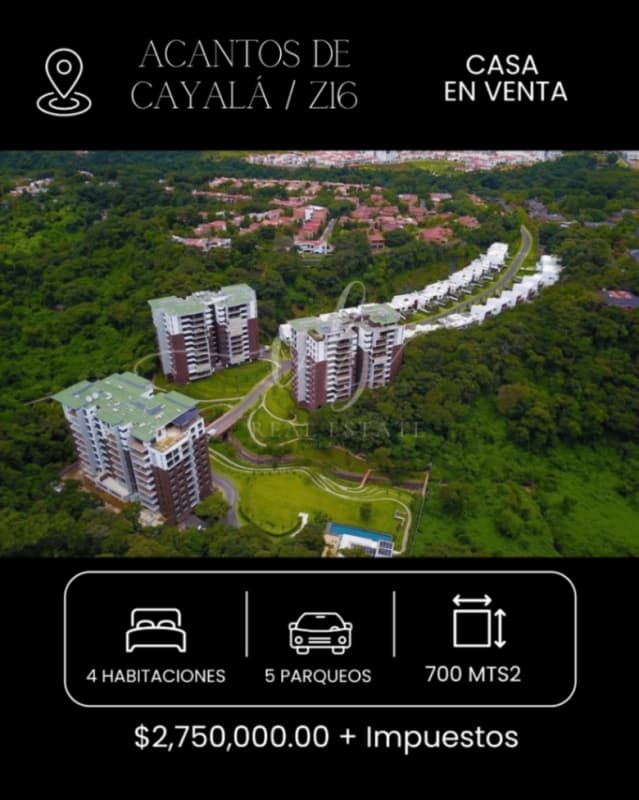 Exclusiva casa en venta en Acantos de Cayalá z16
