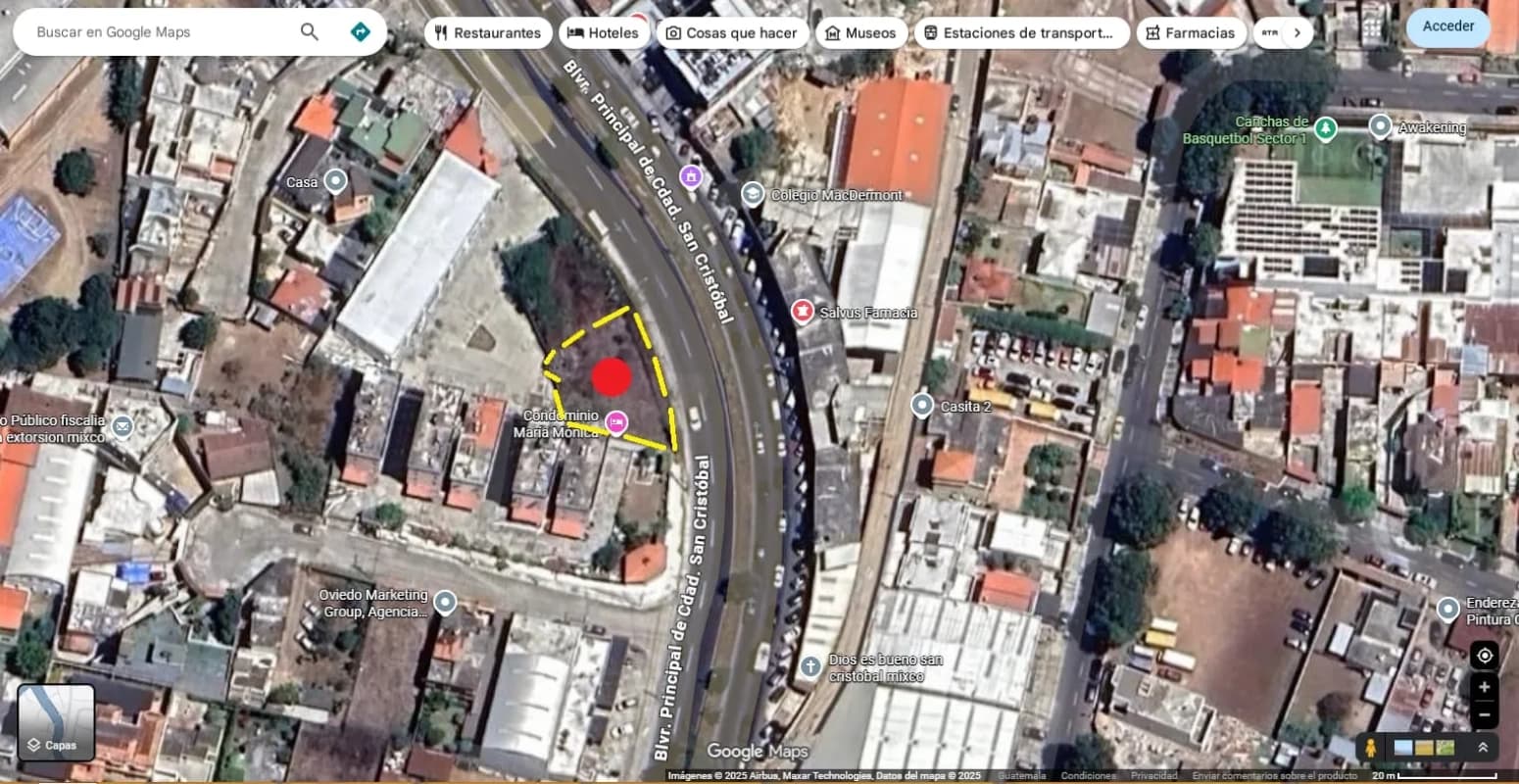 Alquilo terreno iniciando bulevar principal de Ciudad San Cristóbal