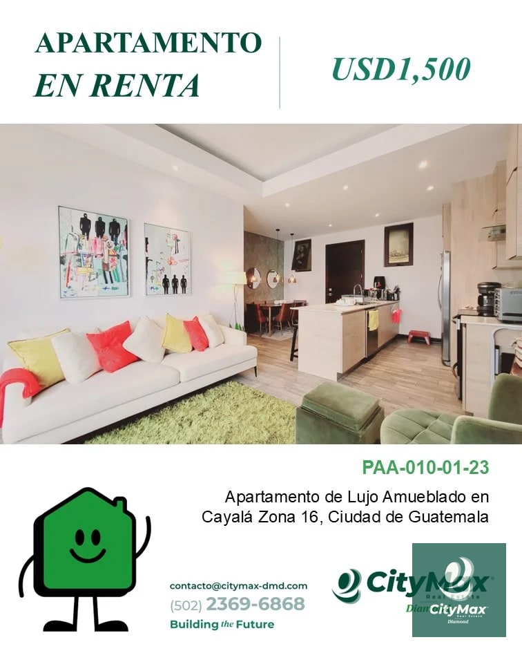 Apartamento de Lujo Amueblado en Renta en Lirios de Cayalá - 1