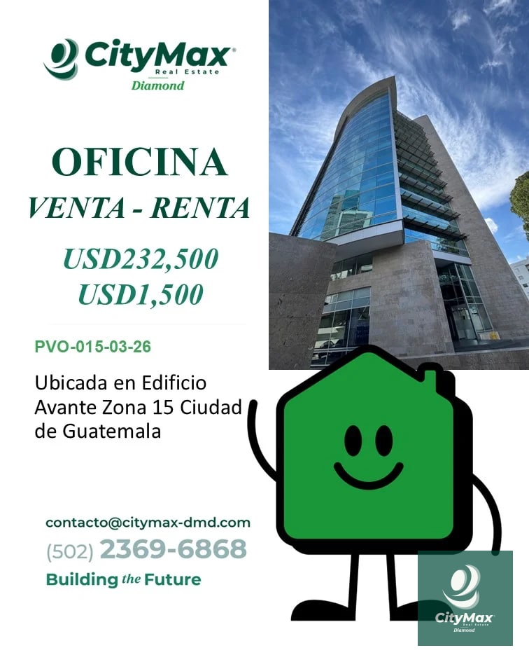 Oficina en Venta y Renta en Edificio Avante Zona 15 Ciudad de Guatemala - 1