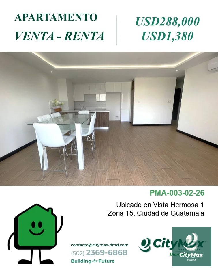 Apartamento en Venta y Renta en Zona 15 Ciudad de Guatemala - 1