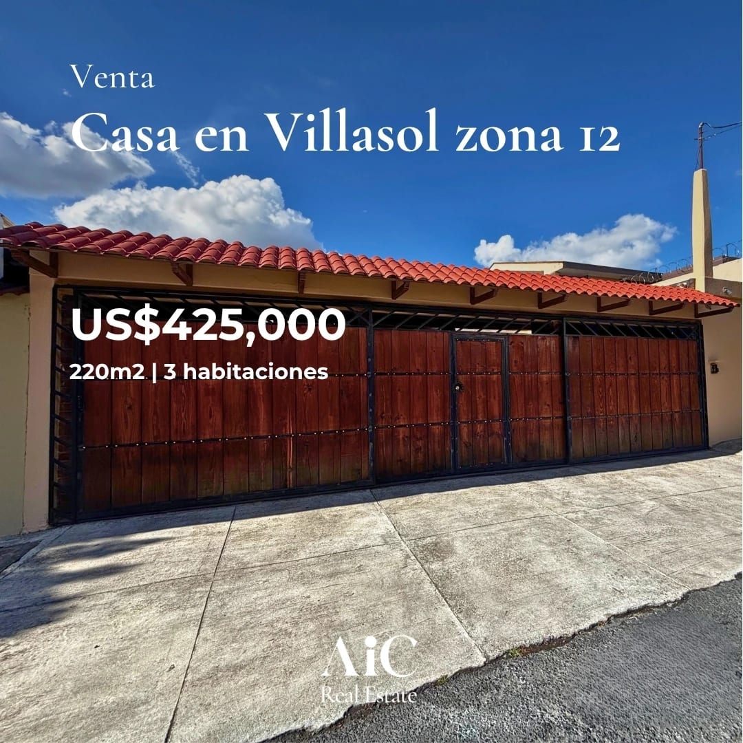 Casa en Venta, Villasol Z.12 3 Dormitorios, de un Nivel — Casa en Venta en Villa Sol, Zona 12, Guatemala, Ciudad — foto 1 de 13