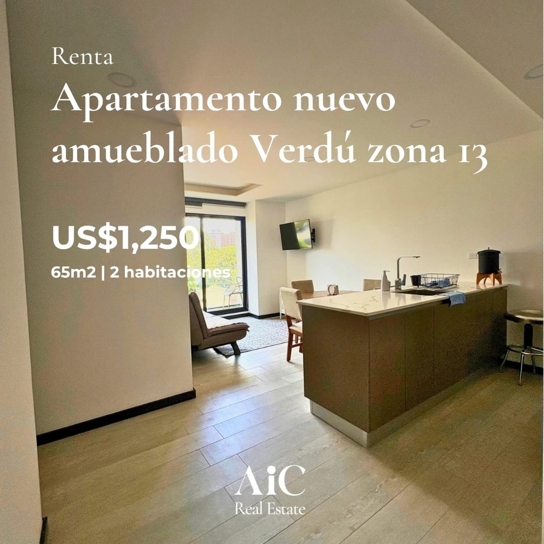 Apartamento Nuevo Amueblado para Estrenar 2 Habitaciones, Edificio Ver — Apartamento en Alquiler en Verdú, Zona 13, Guatemala, Ciudad — foto 1 de 13