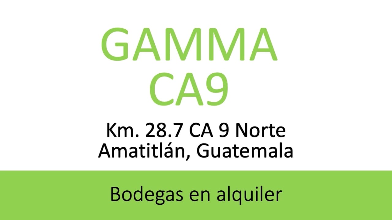 Bodegas en Alquiler Gamma CA9, Km. 28.7 Norte Amatitlan. — Bodega / Ofibodega en Alquiler en Amatitlán, Guatemala, Ciudad — foto 2 de 15
