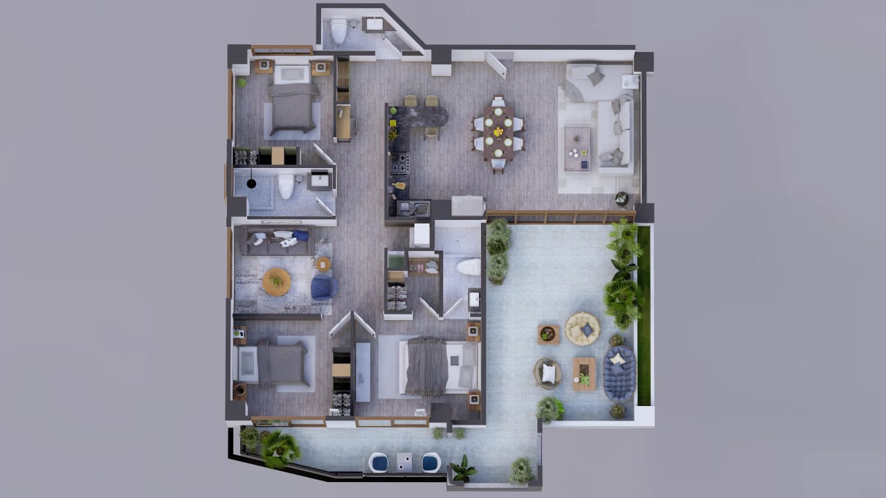 Penthouse con terraza en Zona 6 de Mixco — Apartamento en Venta en Zona 6 Mixco, Guatemala, Ciudad — foto 3 de 4