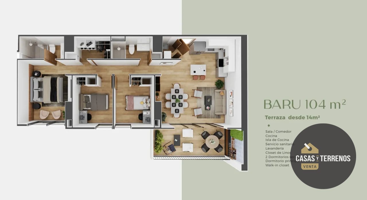 Estilo Club Residencial: Apartamento Barú en Venta, Endora Zona 11 — Apartamento en Venta en Endóra, Zona 11, Guatemala, Ciudad — foto 8 de 15