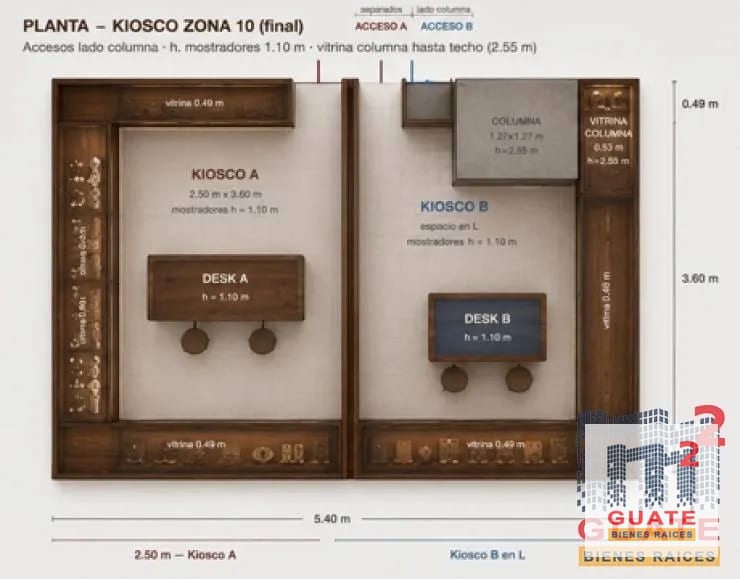 Kiosko en Venta, Zona 10 — Local en Venta en Zona 10, Guatemala, Ciudad — foto 1 de 4