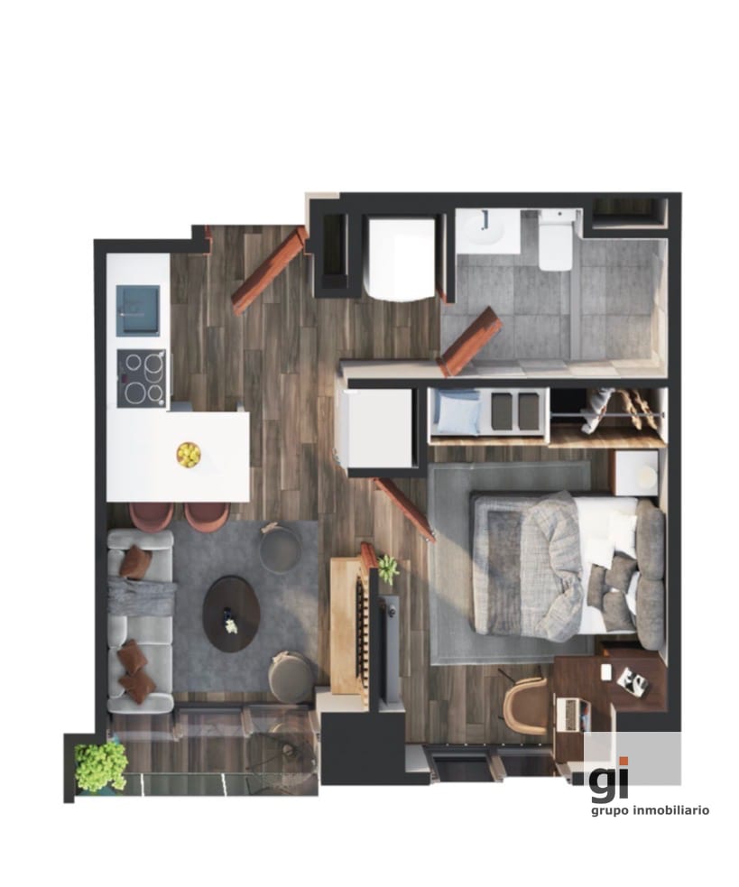 Apartamento de 1 dormitorio en venta por CC La Estación — Apartamento en Venta en Zona 10, Guatemala, Ciudad — foto 7 de 17