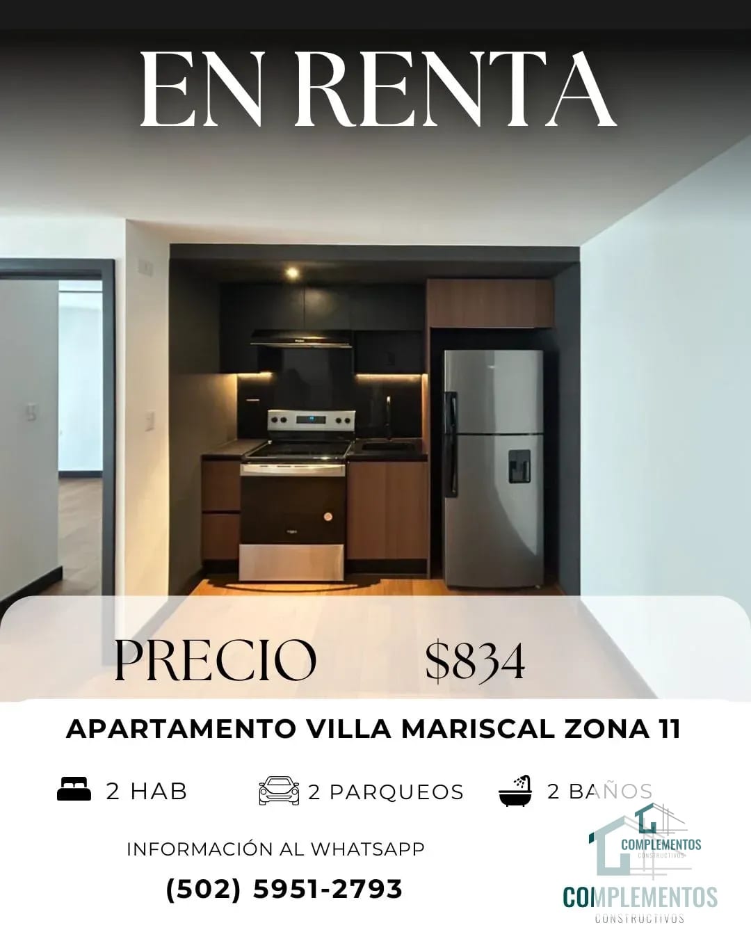 Villa Mariscal, Apartamento en renta zona 11 — Apartamento en Alquiler en Villa Mariscal, Zona 11, Guatemala, Ciudad — foto 1 de 10