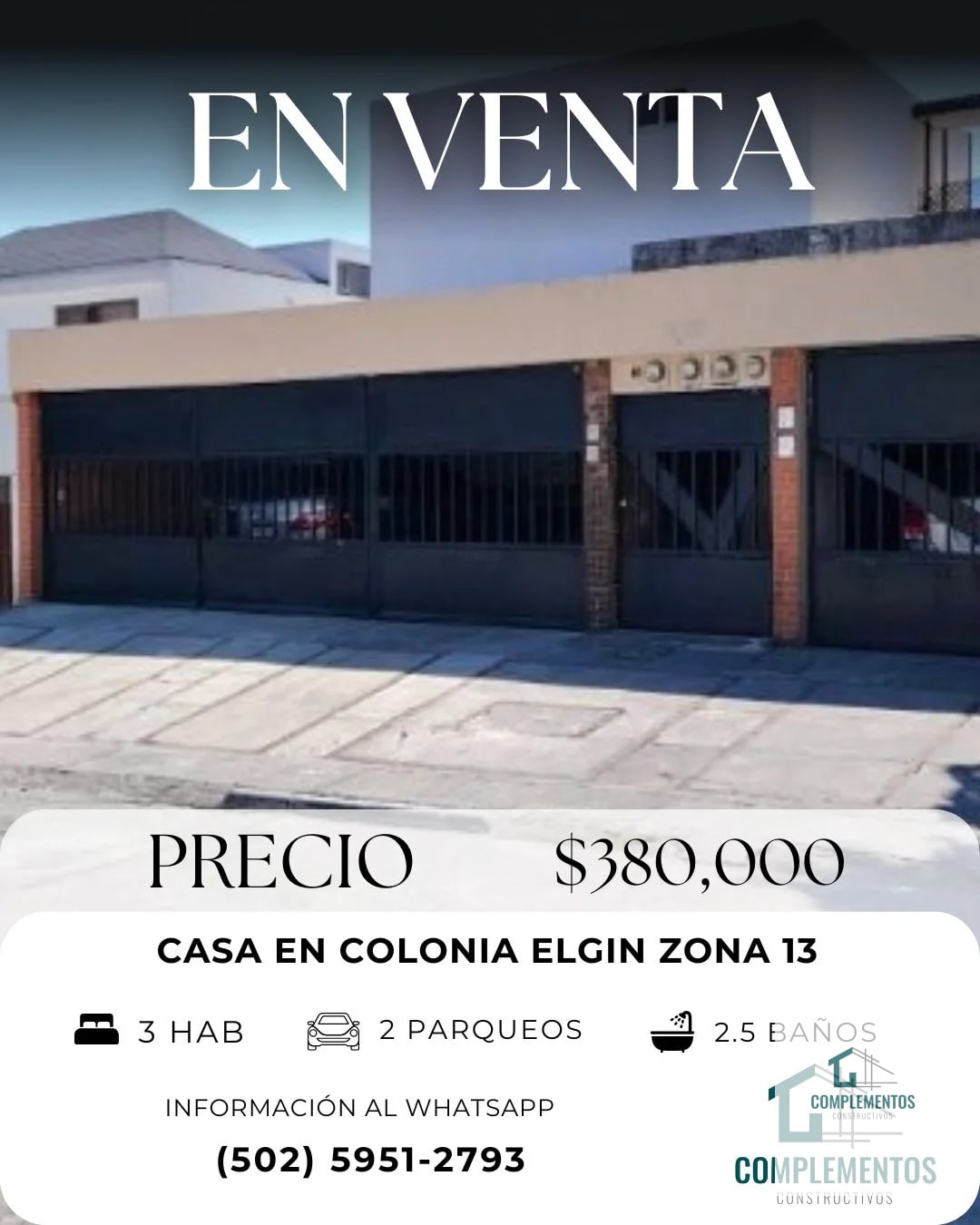 Colonia Elgin II, Casa en Venta zona 13 - 1