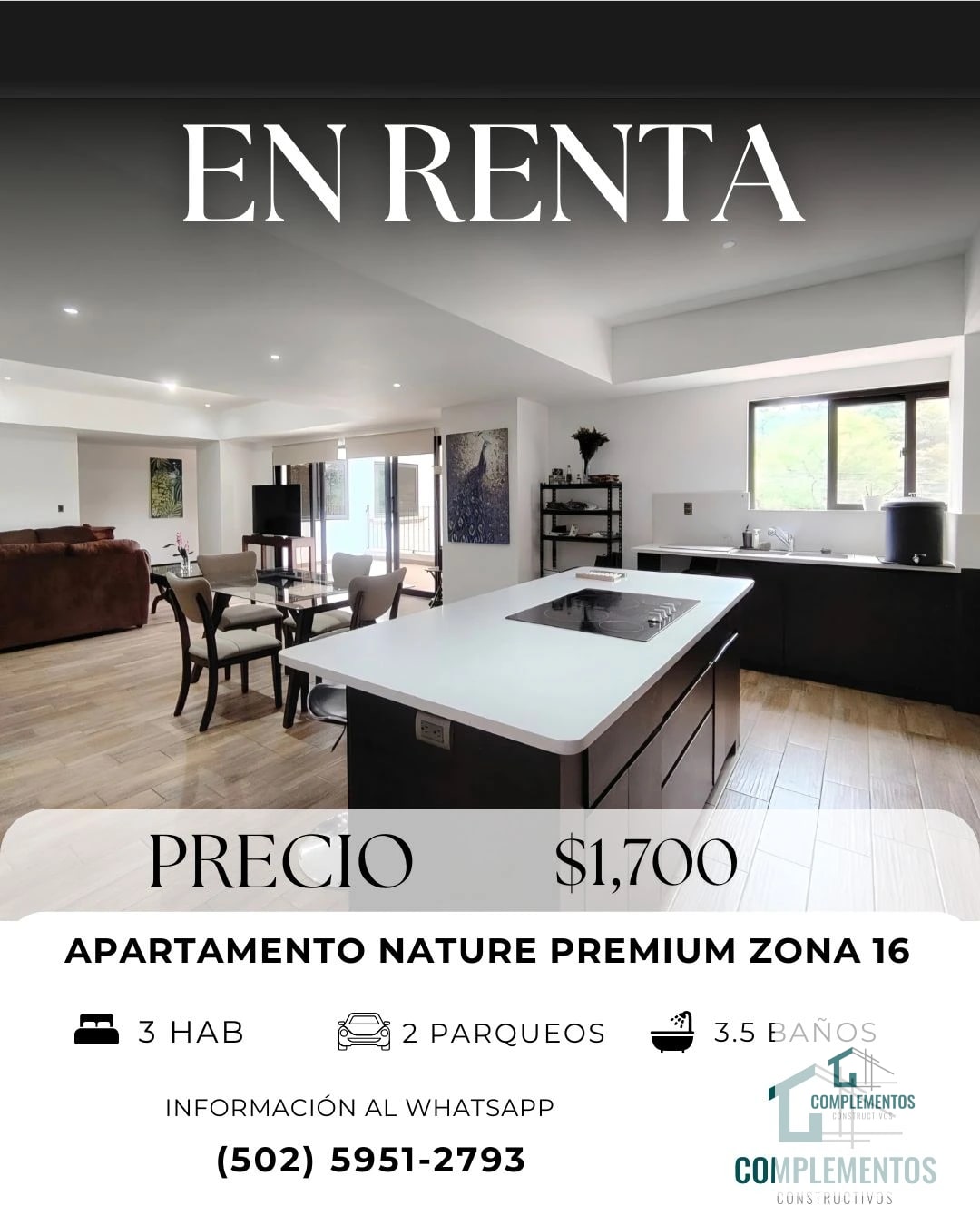 Natur Premier Apartamento en Venta zona 16 Kanajuyú, 3hab. 220 M2 (copia) — Apartamento en Alquiler en Kanajuyú, Zona 16, Guatemala, Ciudad — foto 1 de 9