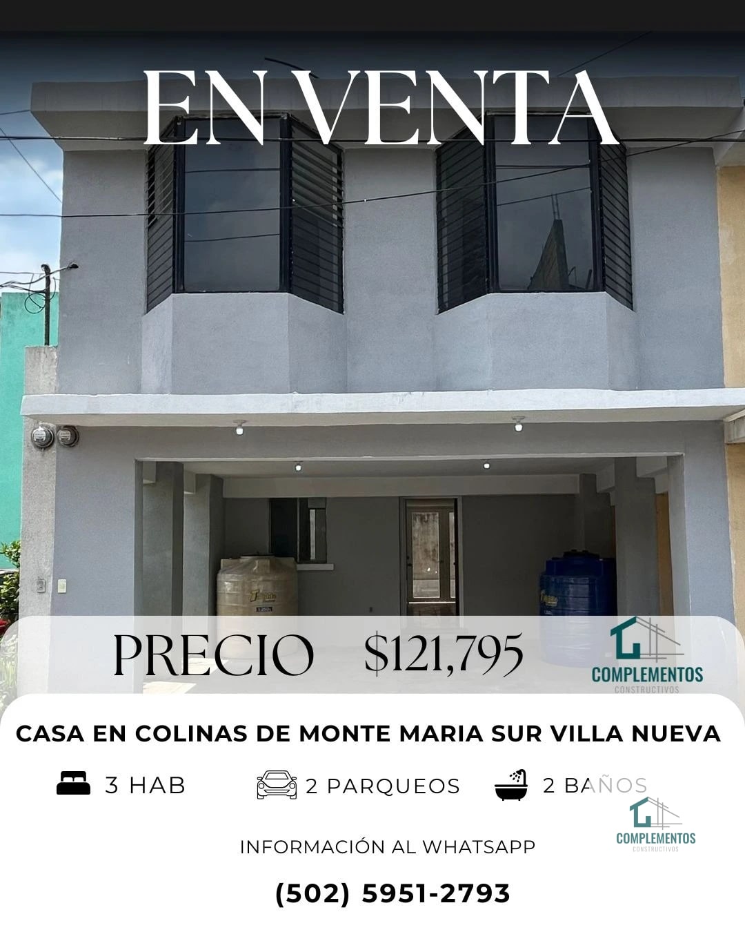 Colinas de Monte Maria Sur, Casa en venta Villa Nueva, 3 hab. — Casa en Venta en Villa Nueva, Guatemala, Ciudad — foto 1 de 11