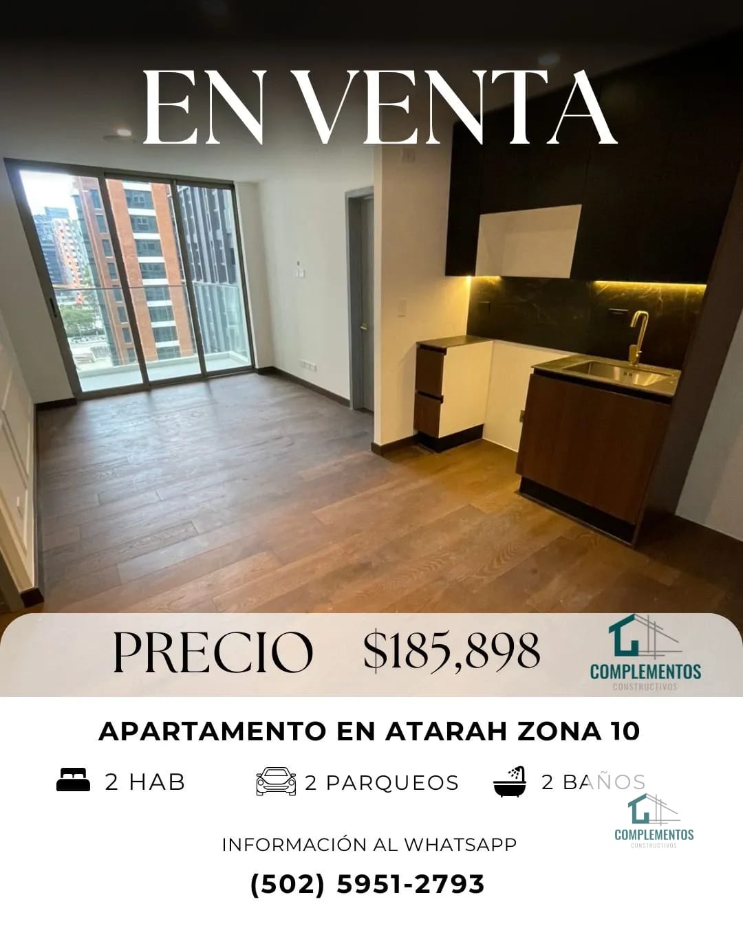 Atarah, Apartamento en Venta Zona 10, 2hab. 61.47M2 (copia) — Apartamento en Venta en Atarah, Zona 10, Guatemala, Ciudad — foto 1 de 6