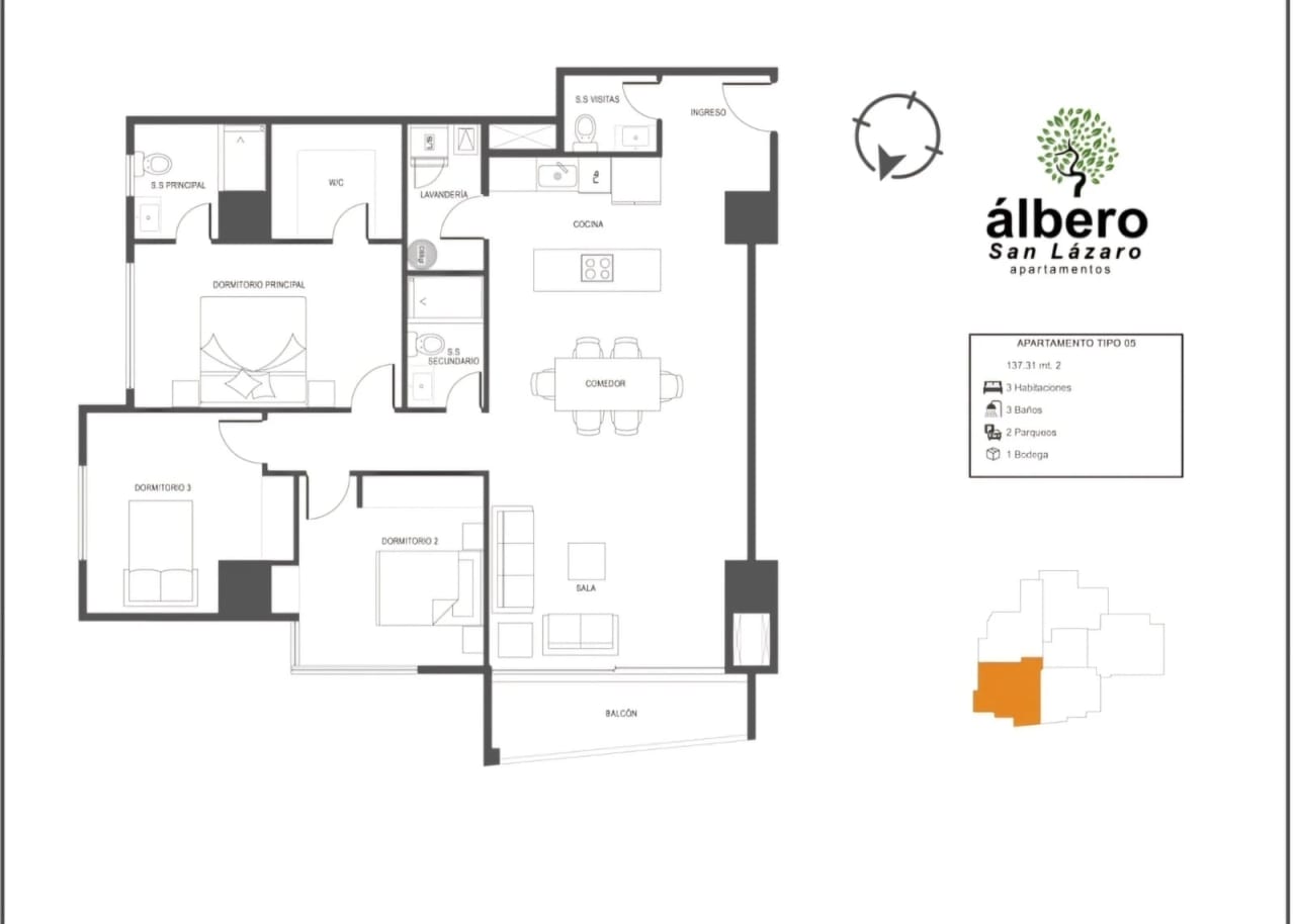 Albero San Lazaro zona 15, Apartamento en renta — Apartamento en Venta en Albero San Lazaro, Zona 15, Guatemala, Ciudad — foto 7 de 11