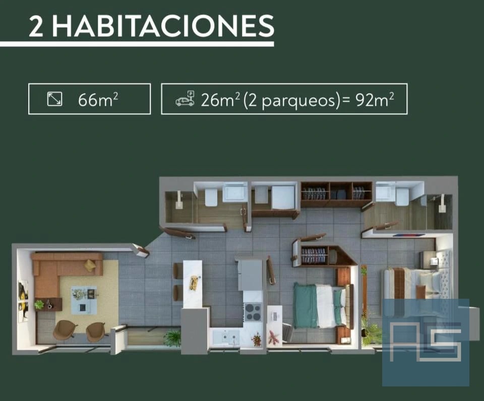 Moderno e iluminado apartamento de 2 habitaciones en renta en VH II, zona 15. PARA ESTRENAR — Apartamento en Alquiler en Arles, Zona 15, Guatemala, Ciudad — foto 1 de 15