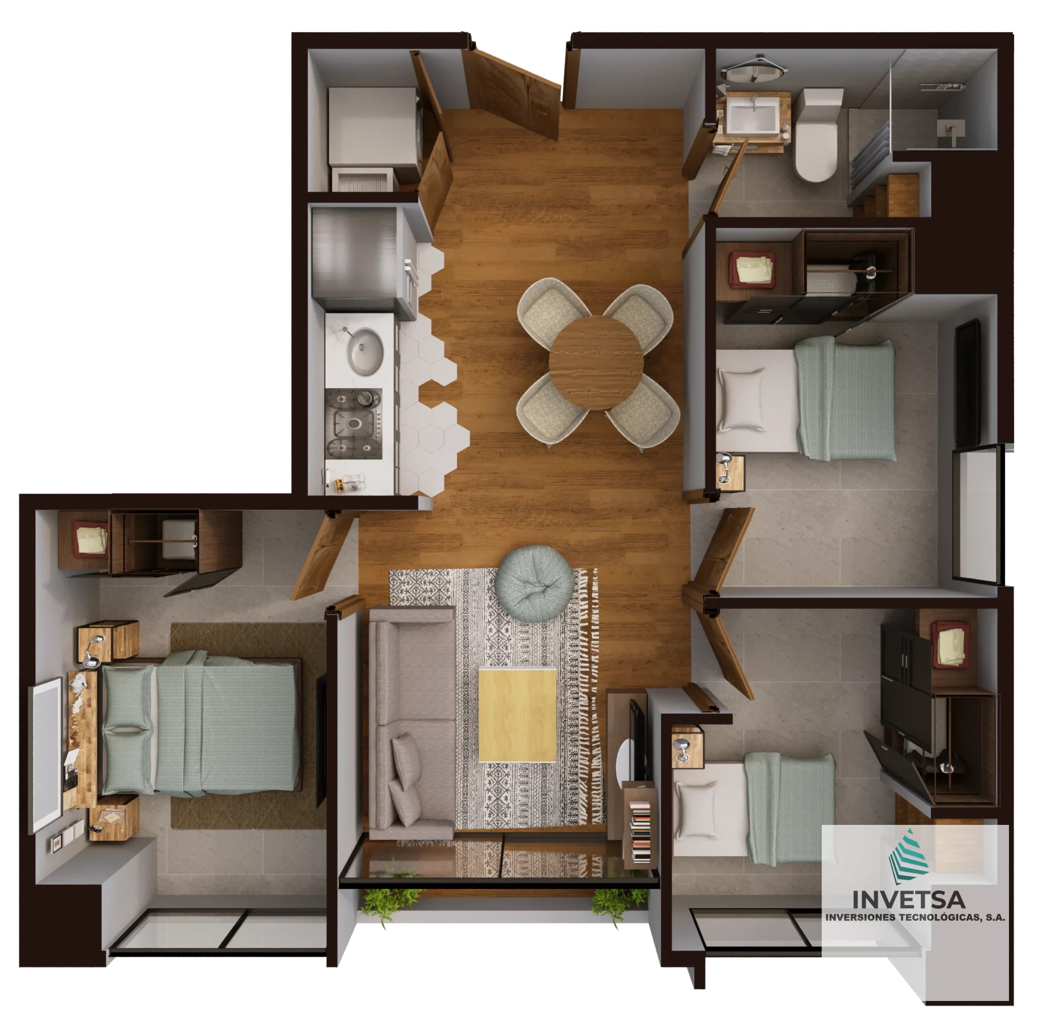 APARTAMENTO 3 DORMITORIOS ZONA 2 CIUDAD NUEVA - 1