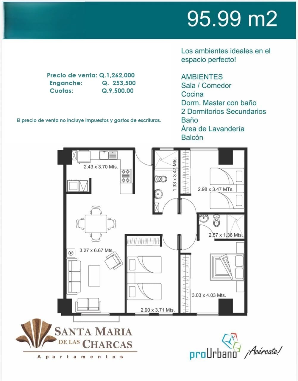 Apartamento amplio en zona 11 las Charcas — Apartamento en Venta en Santa María de Las Charcas, Zona 11, Guatemala, Ciudad — foto 2 de 5