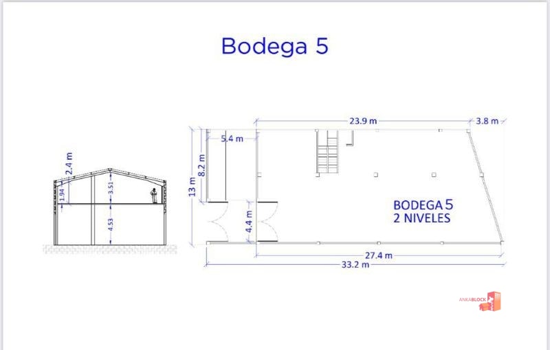 Renta bodega zona 10 - 620m2 - 2 niveles - 1