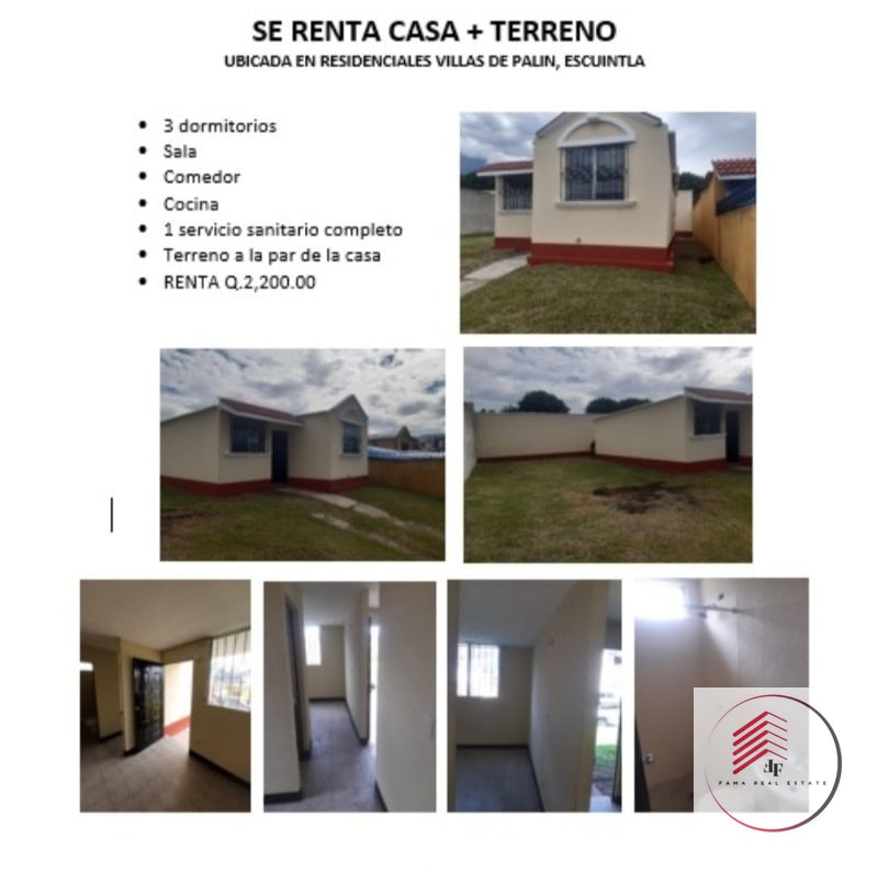 SE VENDE CASA MAS TERRENO EN VILLAS DE PALIN ESCUINTLA - 1