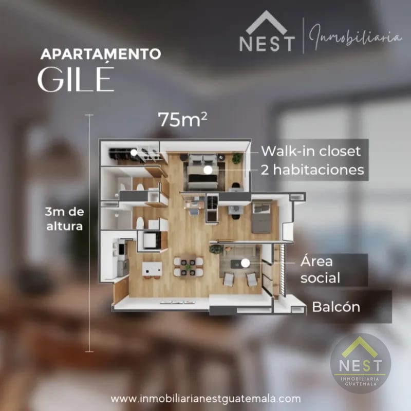 ZONA 11 - Edificio ENDORA | Apartamentos en PRE-VENTA de 2 habitaciones. ENGANCHE FRACCIONADO — Apartamento en Venta en Endóra, Zona 11, Guatemala, Ciudad — foto 11 de 13