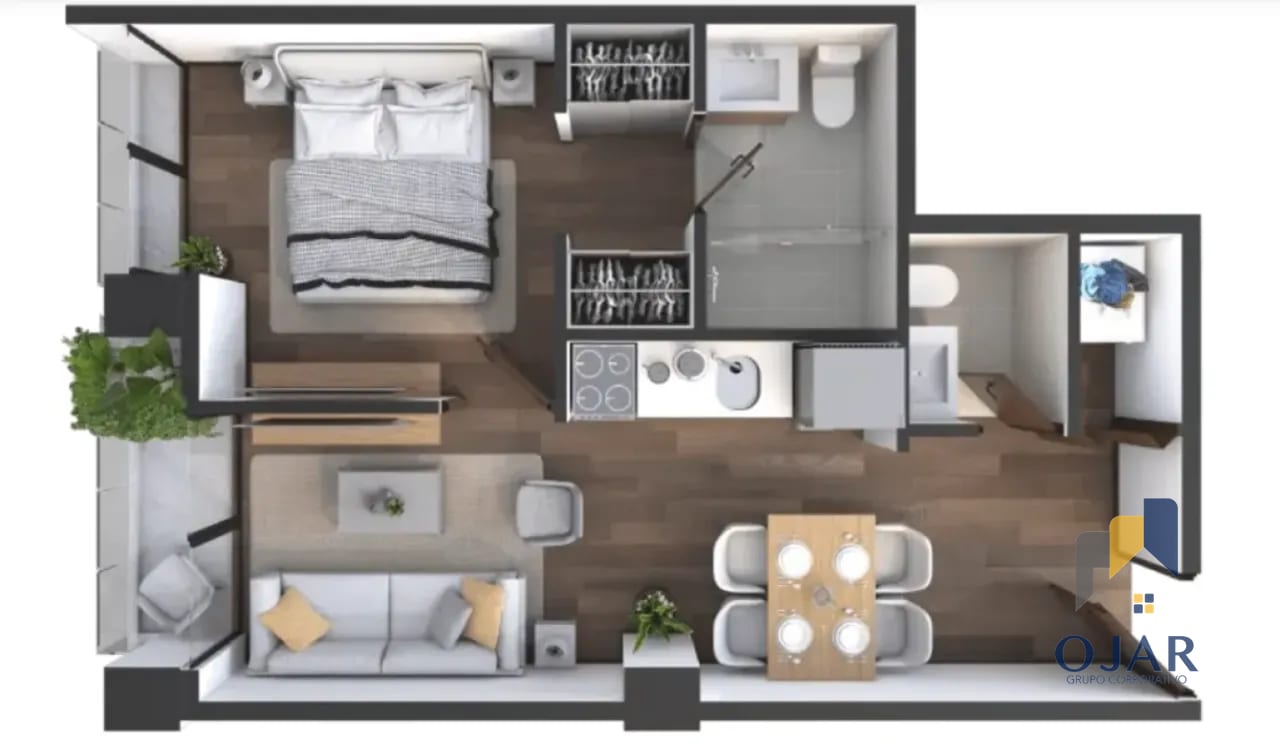 APARTAMENTO EN VENTA EN ZONA 15, 1 HAB. 2 BAÑOS, VHII — Apartamento en Venta en Vista Hermosa II, Zona 15, Guatemala, Ciudad — foto 2 de 9