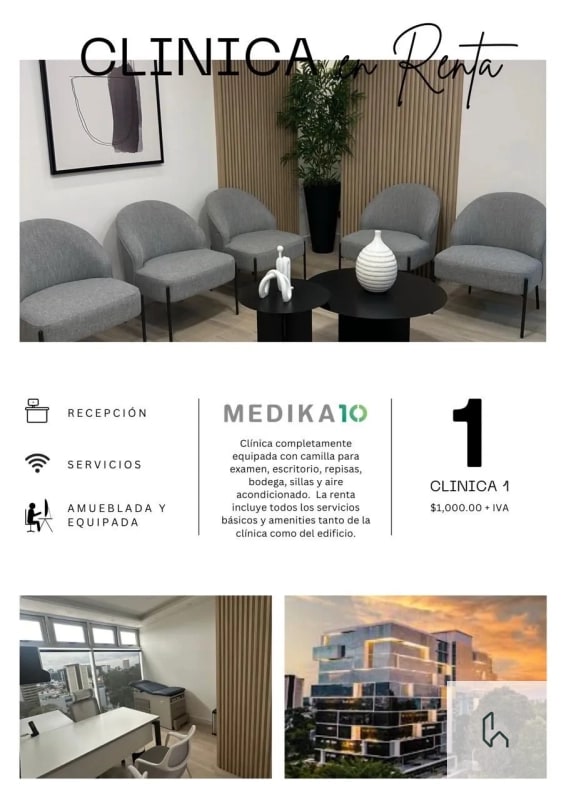 CLÍNICA EN RENTA EN MEDIKA 10 - 2