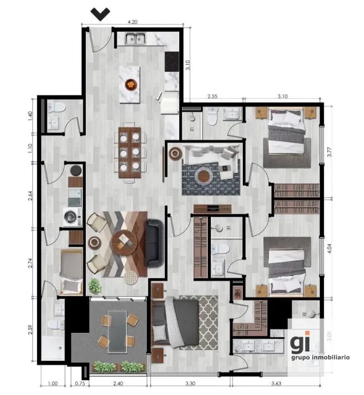 Apartamento en Renta en Zona 10 con Espacios Amplios y Funcionales + Amenidades Exclusivas — Apartamento en Alquiler en Zona 10, Guatemala, Ciudad — foto 2 de 17