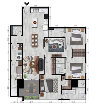 Apartamento en Renta en Zona 10 con Espacios Amplios y Funcionales + Amenidades Exclusivas — Apartamento en Alquiler en Zona 10, Guatemala, Ciudad — miniatura 2 de 17