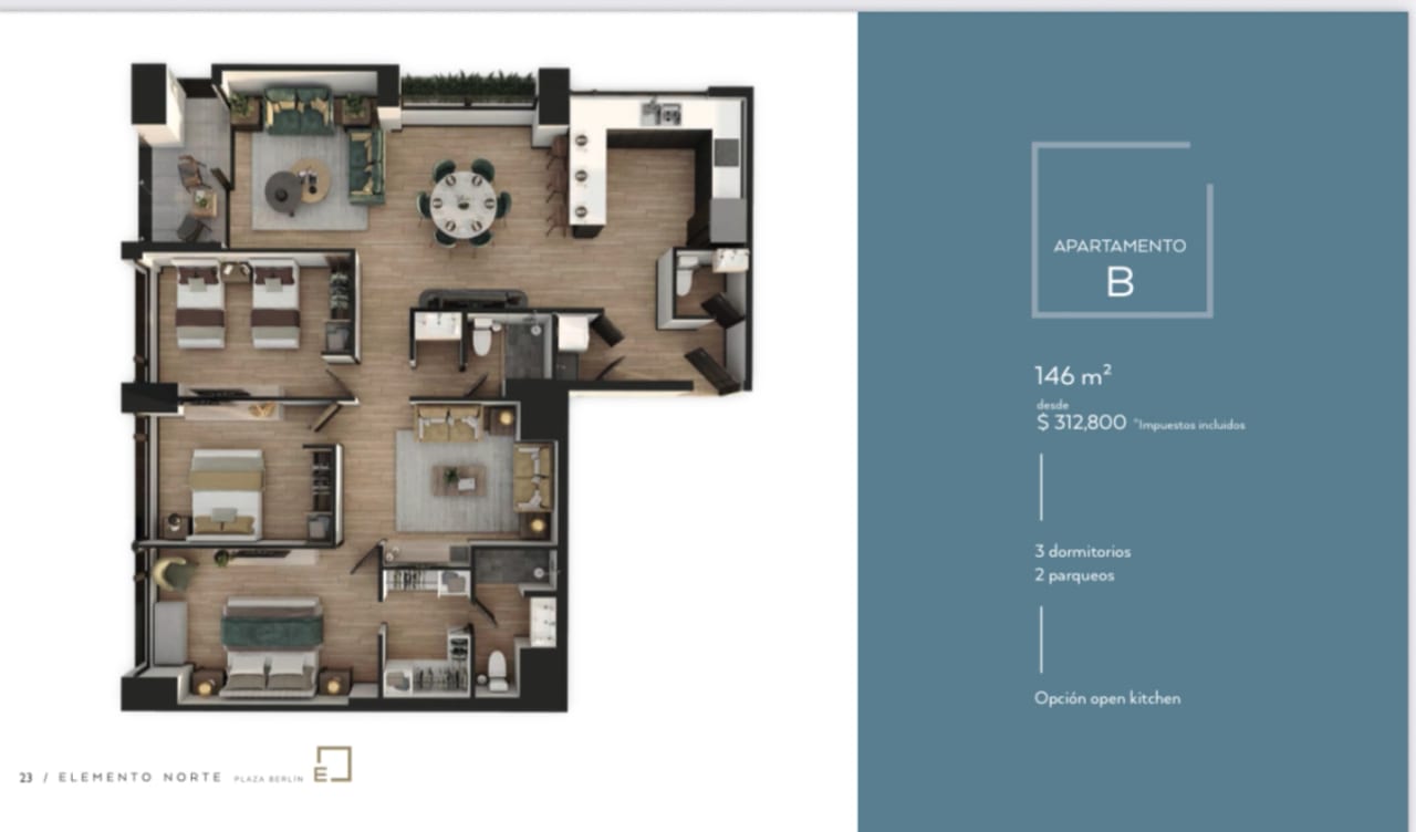 Apartamento en venta Edificio Elemento Norte zona 13 con 4 habitaciones!!! — Apartamento en Venta en Zona 13, Guatemala, Ciudad — foto 2 de 7