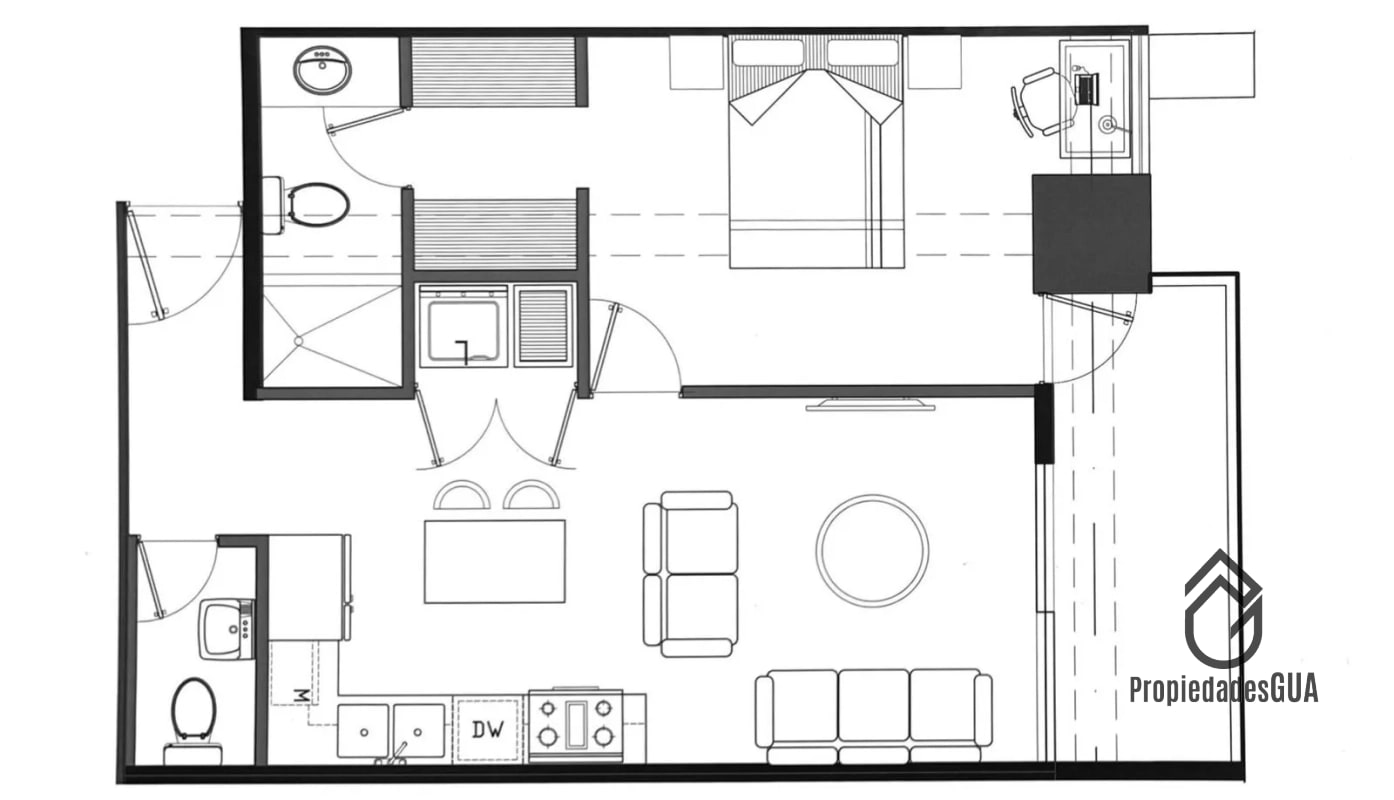 Apto de 1 dormitorio con balcón - 12