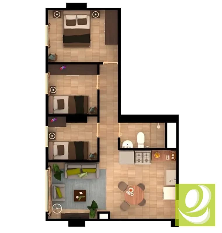 APARTAMENTO PARA ESTRENAR EN ZONA 11 – PROYECTO ELEVA ONCE — Apartamento en Venta en Zona 11, Guatemala, Ciudad — foto 4 de 10