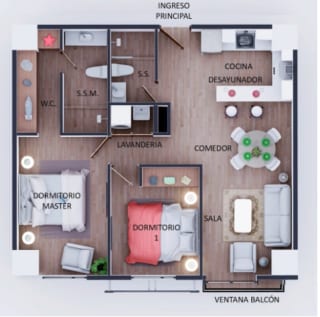 Apartamento en venta de 2 habitaciones en zona 15 Vista Hermosa 1 — Apartamento en Venta en Vista Hermosa I, Zona 15, Guatemala, Ciudad — miniatura 13 de 13
