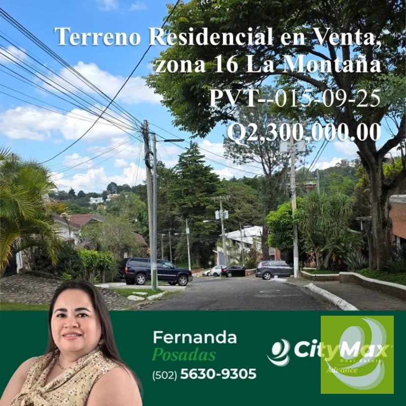 Vendo Terreno en zona 16 La Montaña - 3