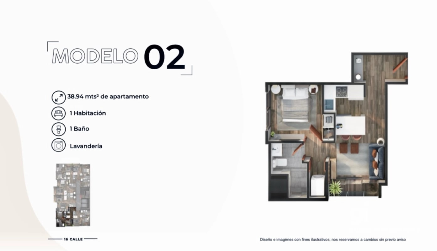 Apartamento para inversión 1 dormitorio, excelente ubicación - 1