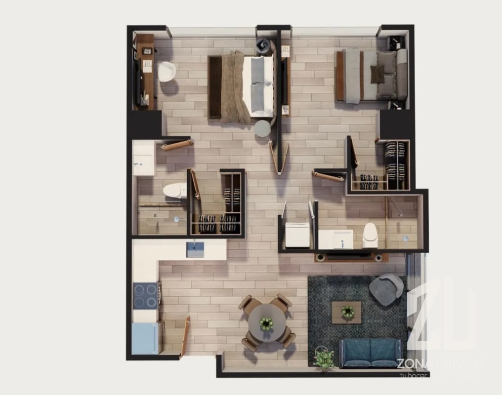 Apartamento funcional con acceso a parque en Edificio, Zona 15 - 12
