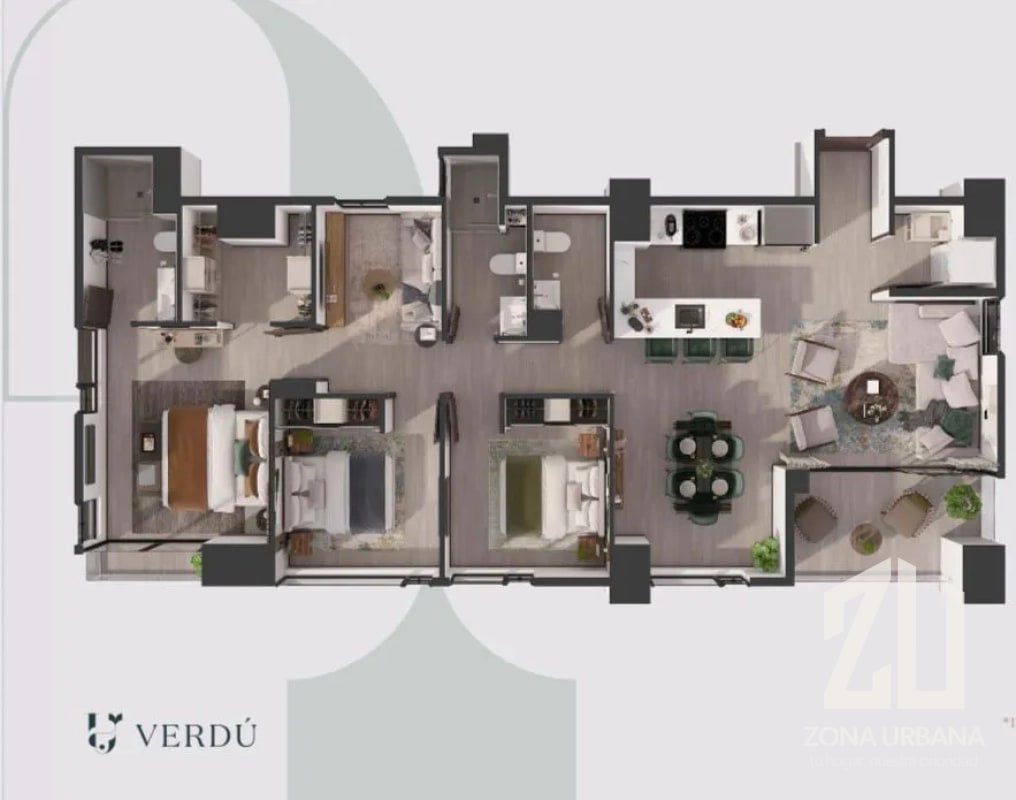 Apartamento de 3 habitaciones con entrega próxima en Edificio, Zona 13 - 1