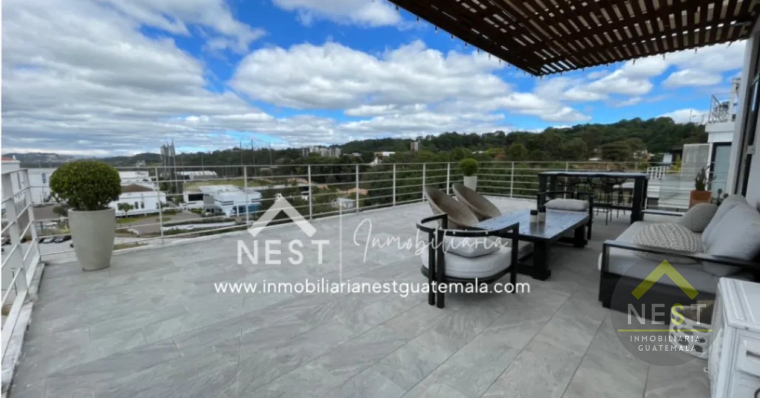 Penthouse amueblado con acabados de lujo y una terraza única, en Renta | SHIFT CAYALÁ - Zona 16 - 16