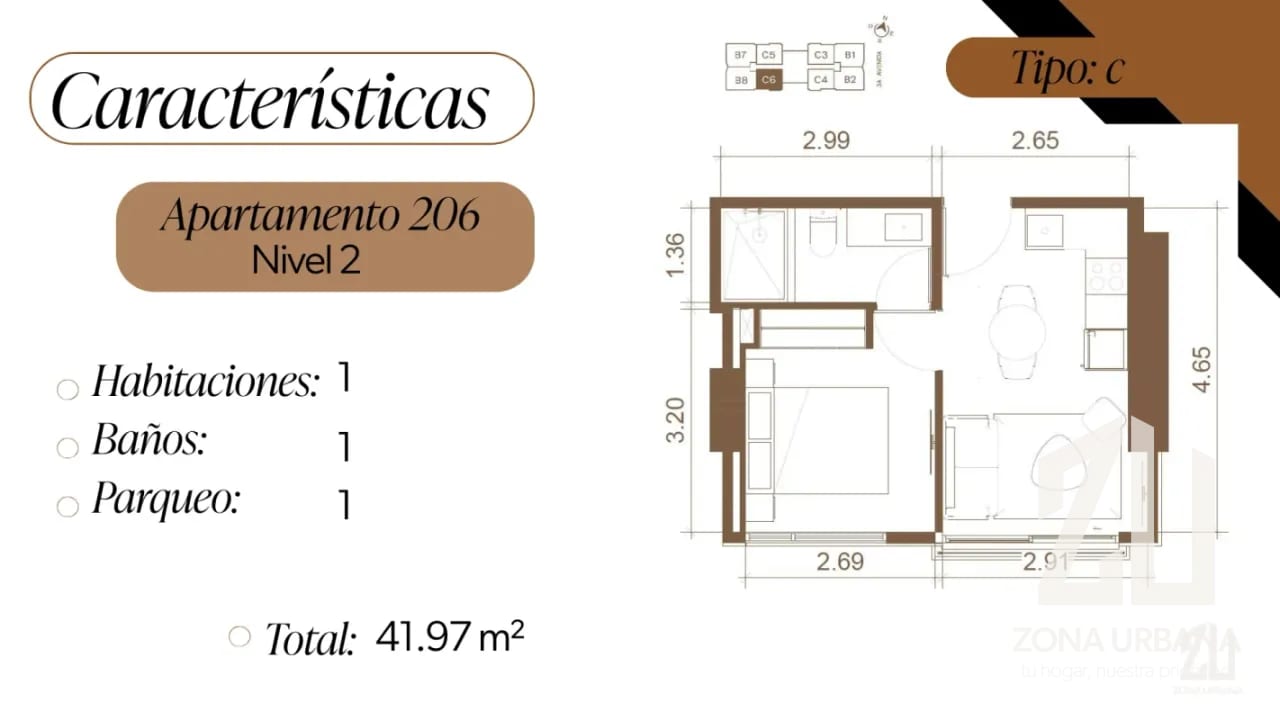 Apartamento ideal para inversión en VERVE, Zona 14 — Apartamento en Venta en Zona 14, Guatemala, Ciudad — foto 3 de 11