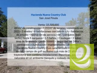 Casa en Venta en Hacienda Nueva Country Club San José Pinula — Casa en Venta en Hacienda Nueva, San José Pinula, Guatemala, Ciudad — miniatura 3 de 11