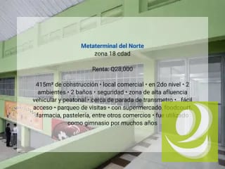 Local en Renta en Metaterminal del Norte zona 18 cdad — Local en Alquiler en Zona 18, Guatemala, Ciudad — miniatura 3 de 8
