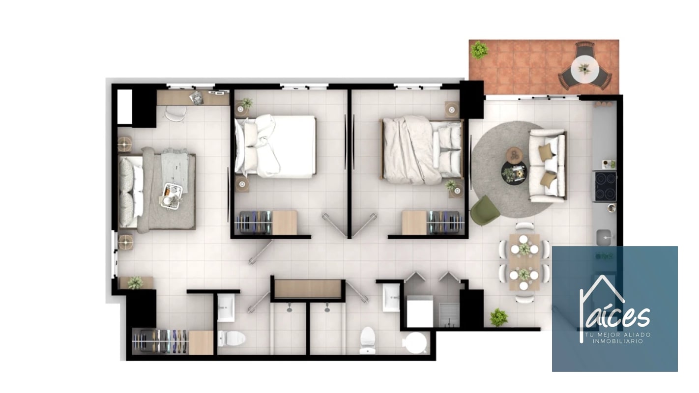 Apartamento estudio en venta MINERVA Zona 2 (D) - 8