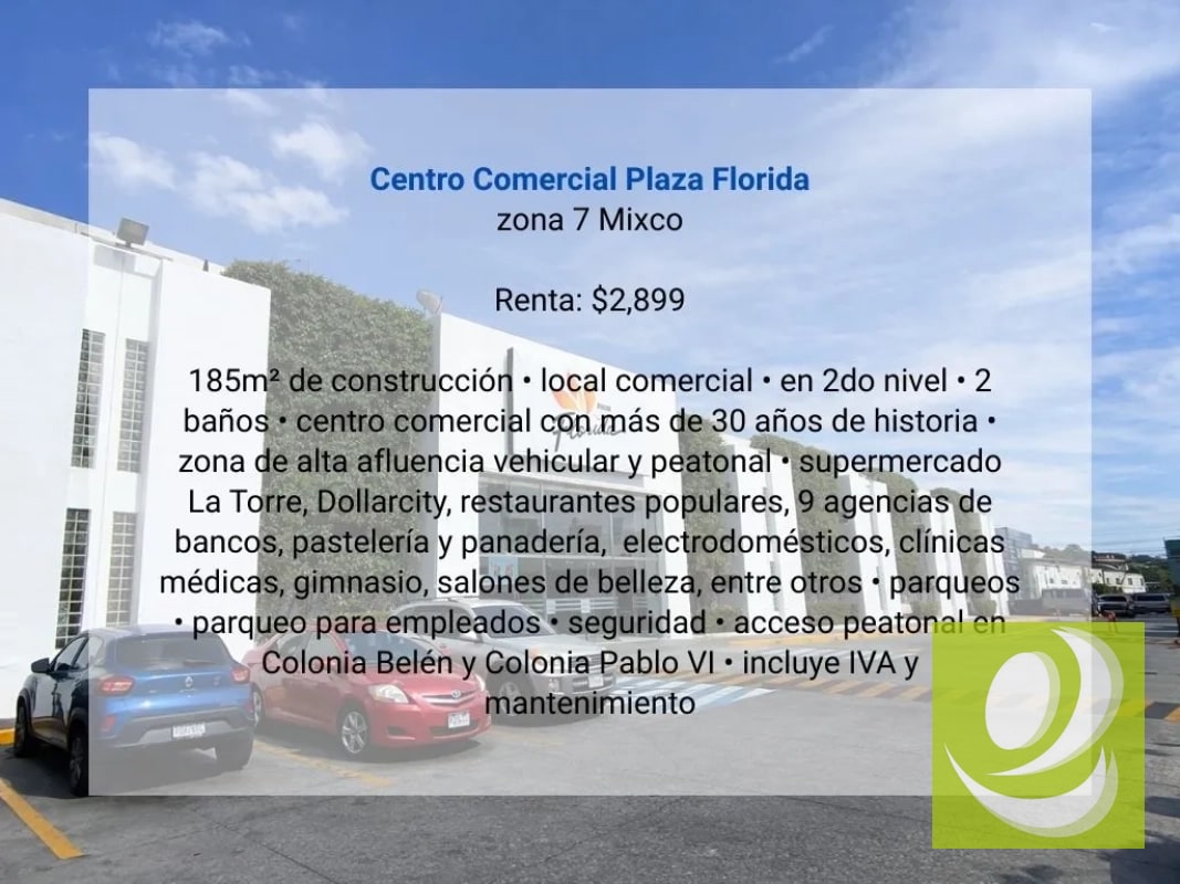 Local en Renta en Centro Comercial Plaza Florida zona 7 Mixco - 2
