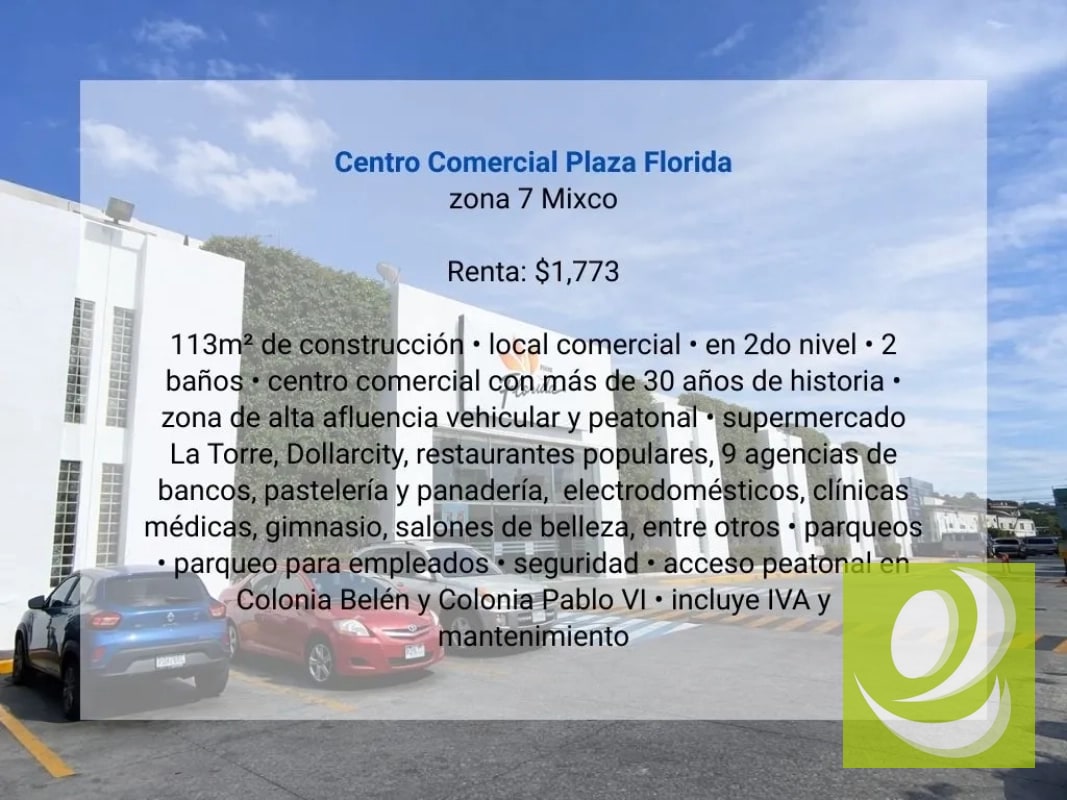 Local en Renta en Centro Comercial Plaza Florida zona 7 Mixco - 2