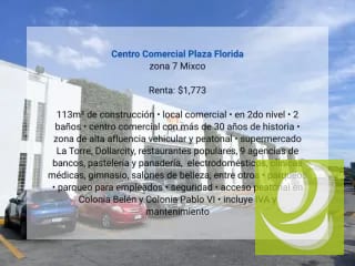 Local en Renta en Centro Comercial Plaza Florida zona 7 Mixco — Local en Alquiler en Zona 7 Mixco, Guatemala, Ciudad — miniatura 10 de 11