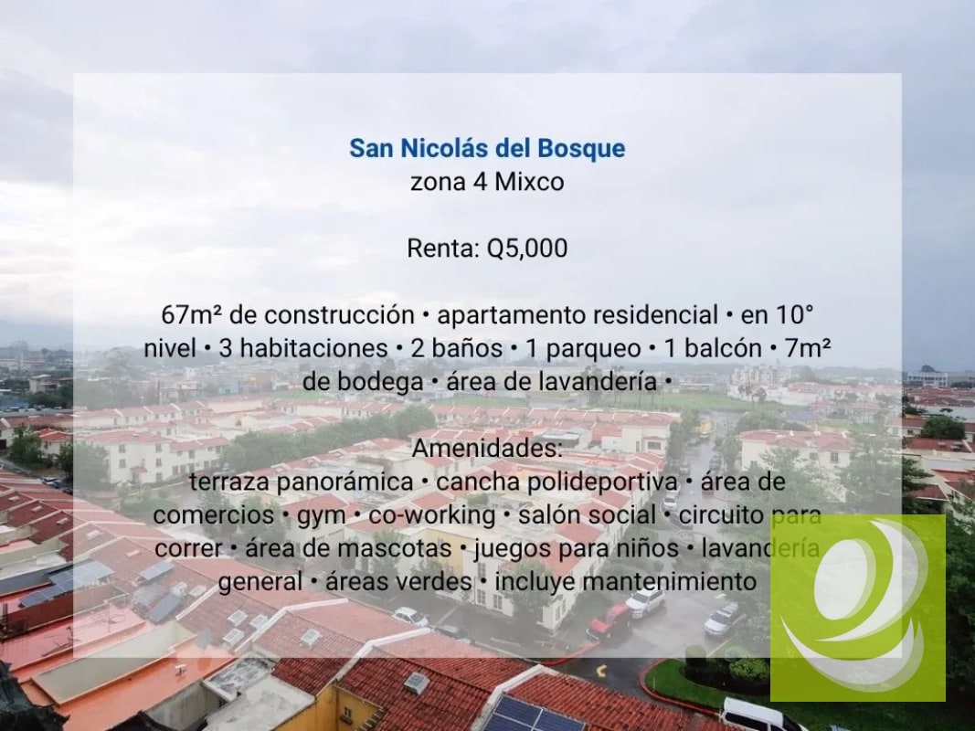 Apartamento en Renta en San Nicolás del Bosque zona 4 Mixco - 2